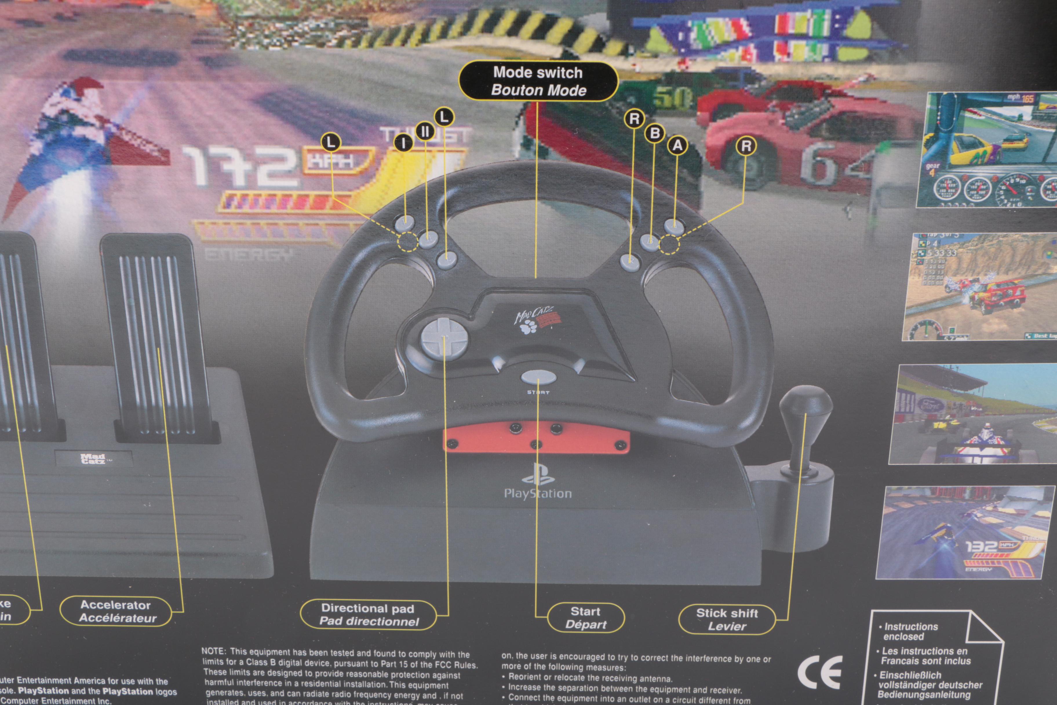 1990s Sony PlayStation SCPH-7001 with Mad Catz Accessories