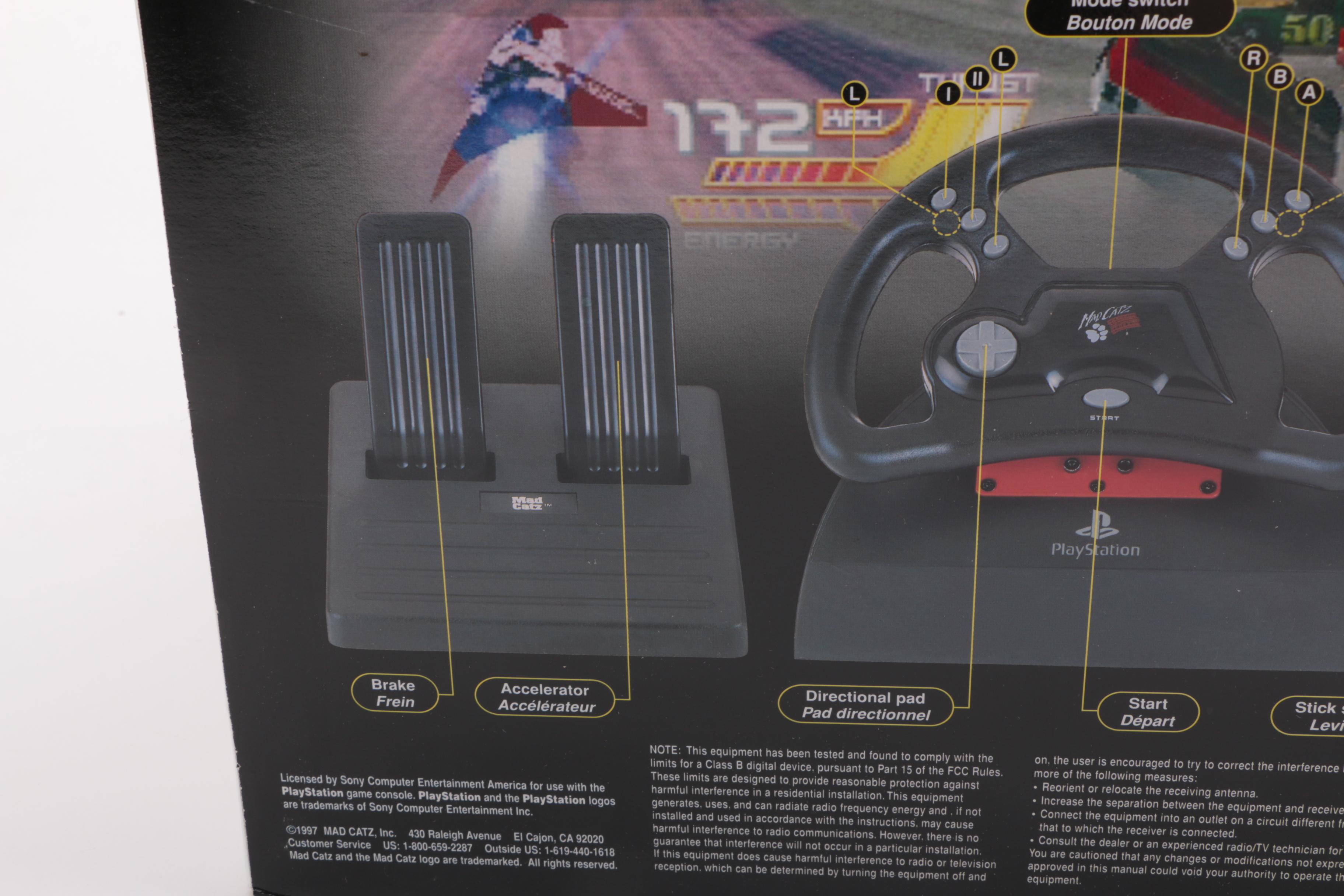 1990s Sony PlayStation SCPH-7001 with Mad Catz Accessories