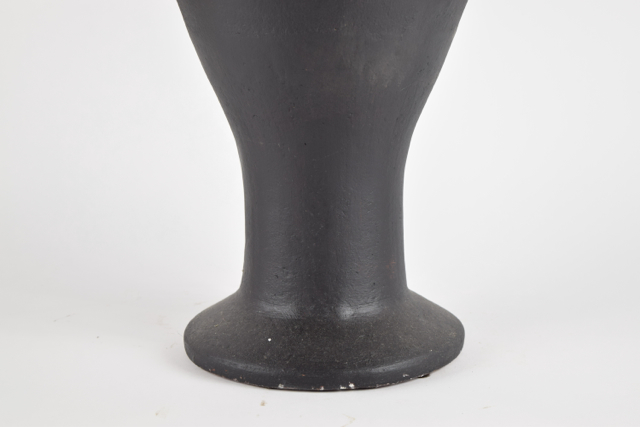 Black Modern Style Wheel Thrown Terracotta Floor Urn