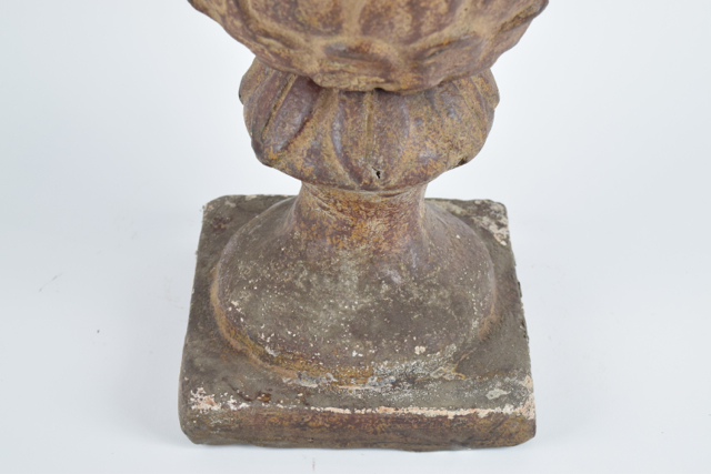 Large Vintage Artichoke Terracotta Sculpture In Stand, Circa 1920s