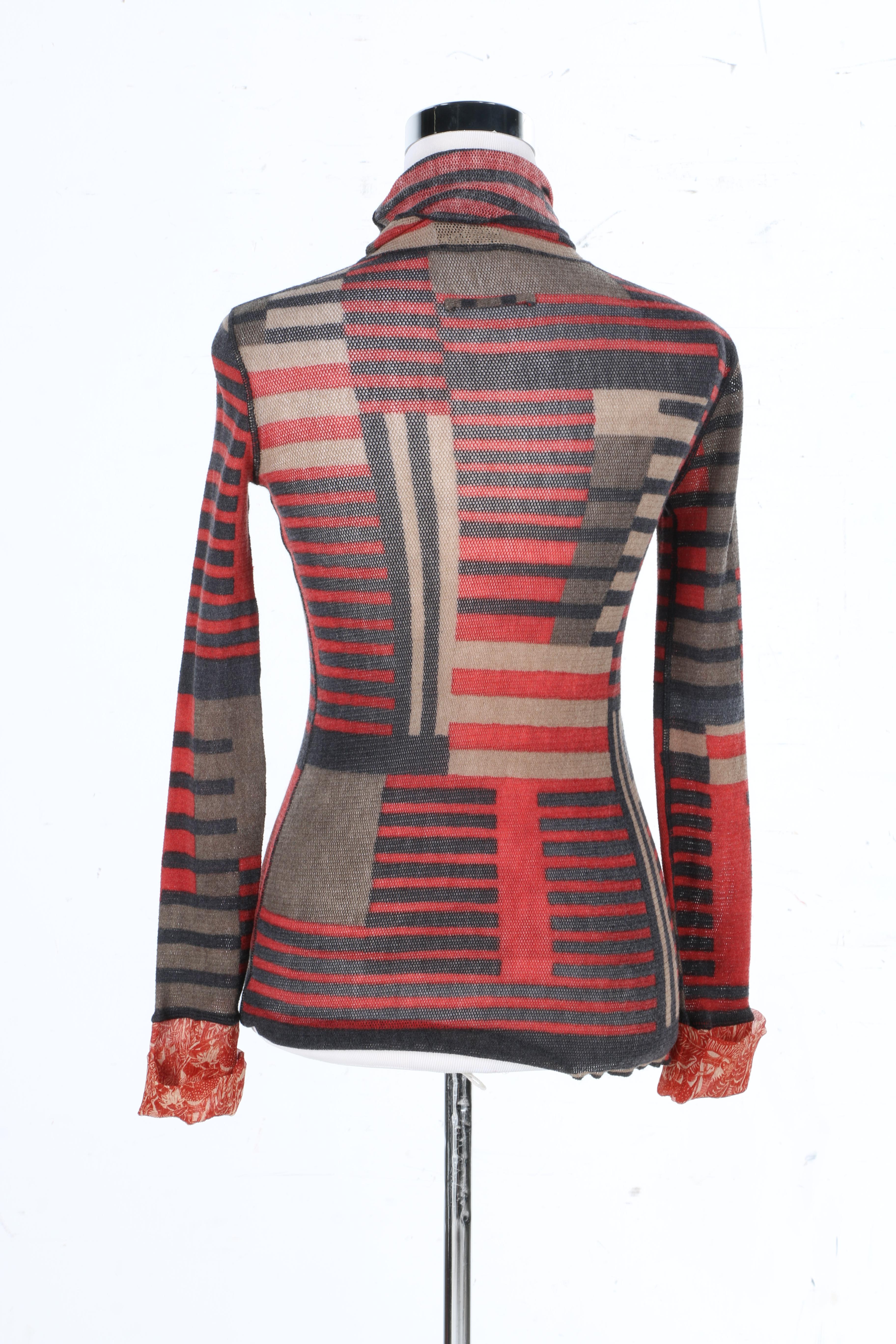 Jean Paul Gaultier Top with Jungle Themed Cuffs