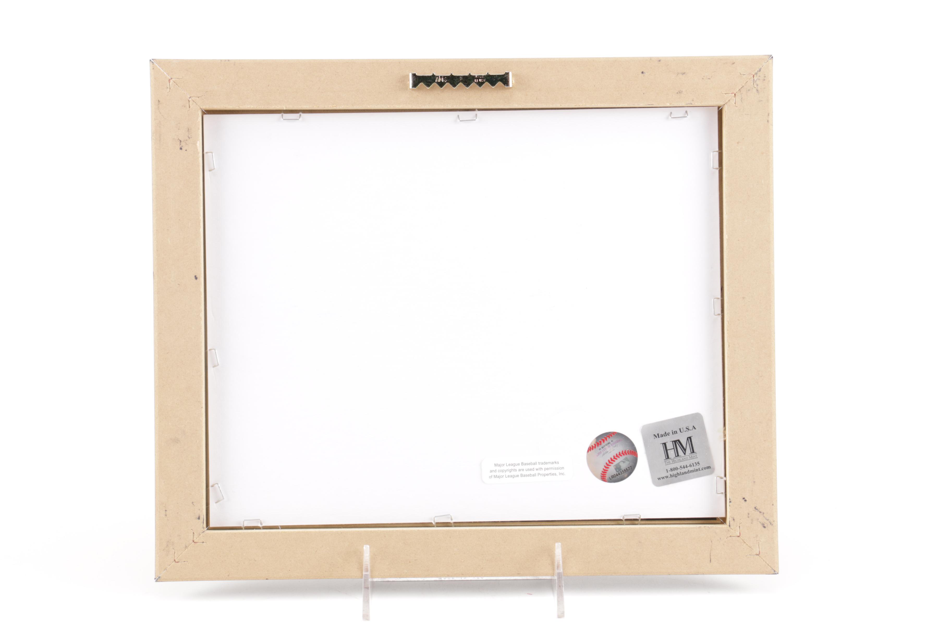 Offset Lithograph of Yankee Stadium With Brass Medallion