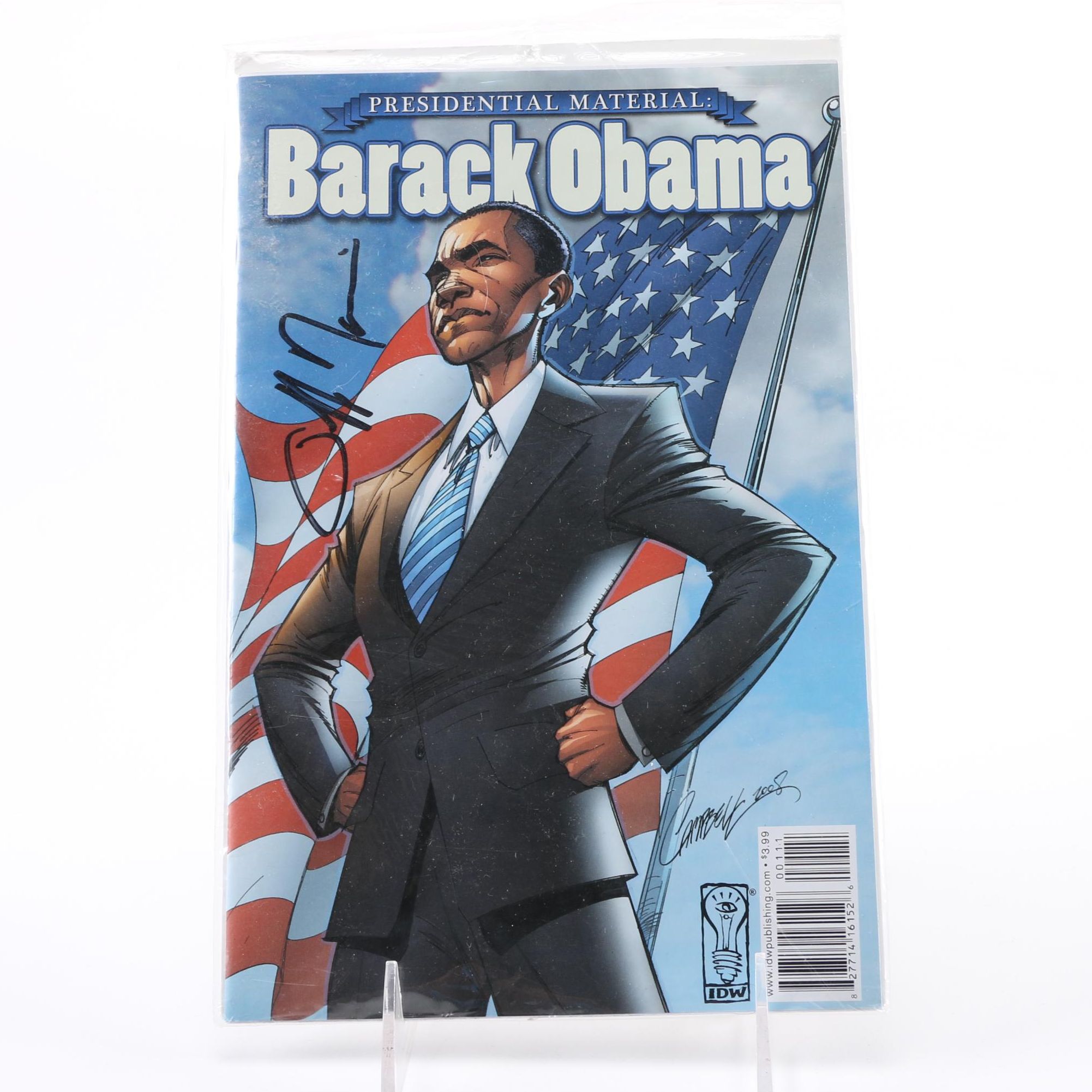 Signed "Presidential Material: Barack Obama" Comic