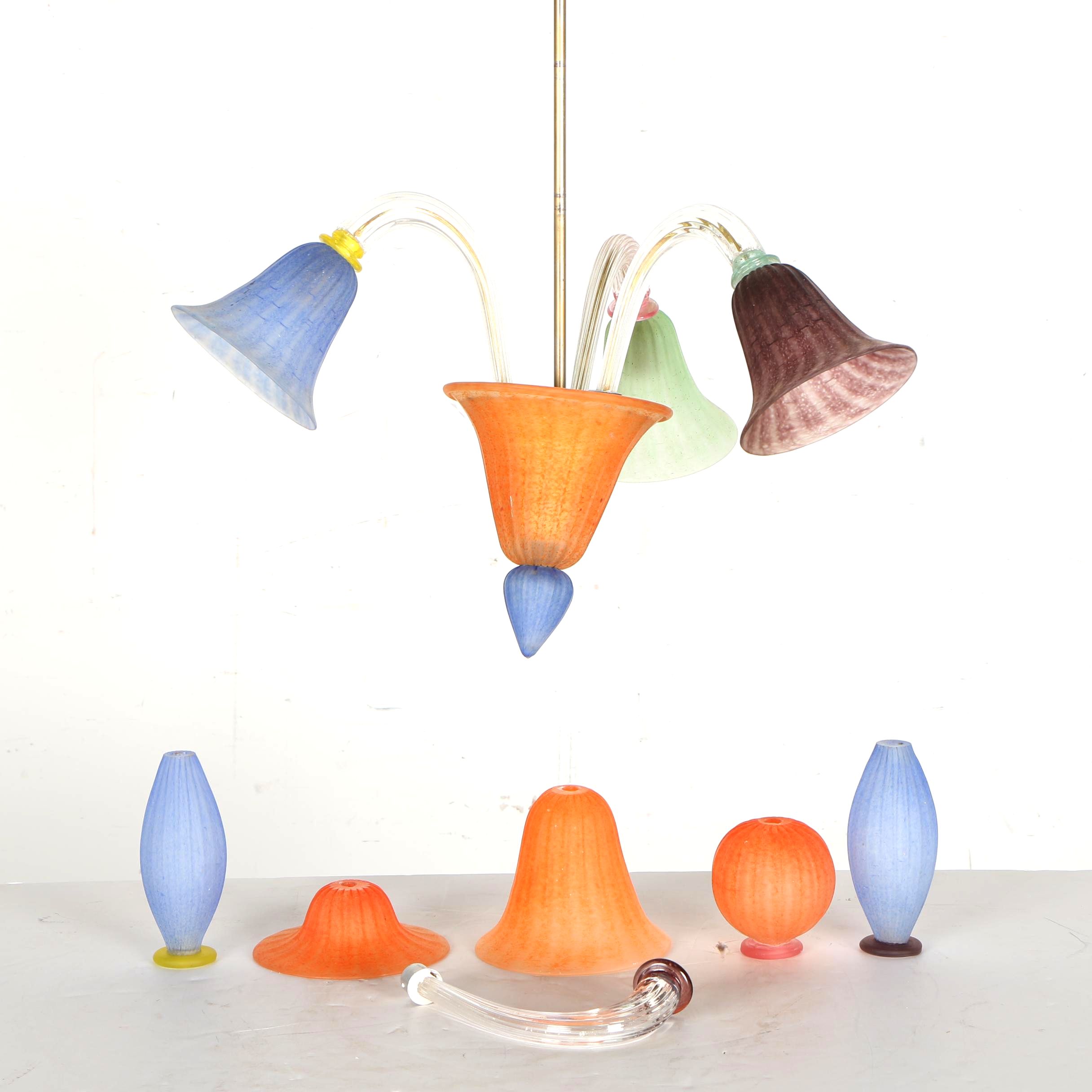 Colorful Venetian Glass Chandelier