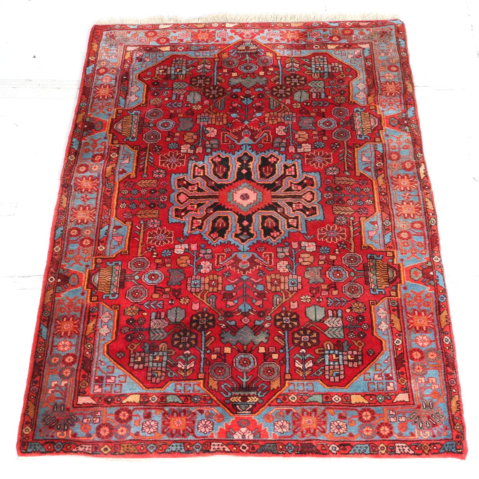 Hand-Knotted Afshar Area Rug