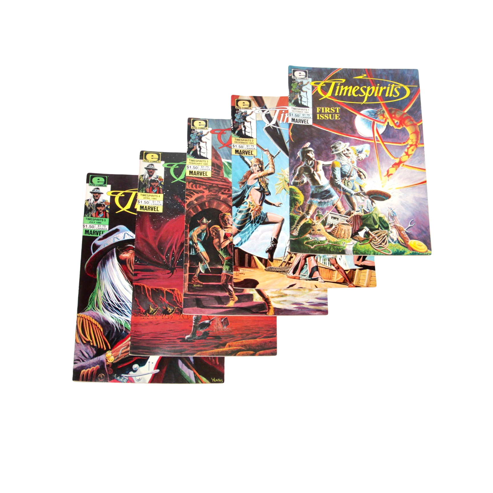 Epic Comics "Timespirits" Comic Books