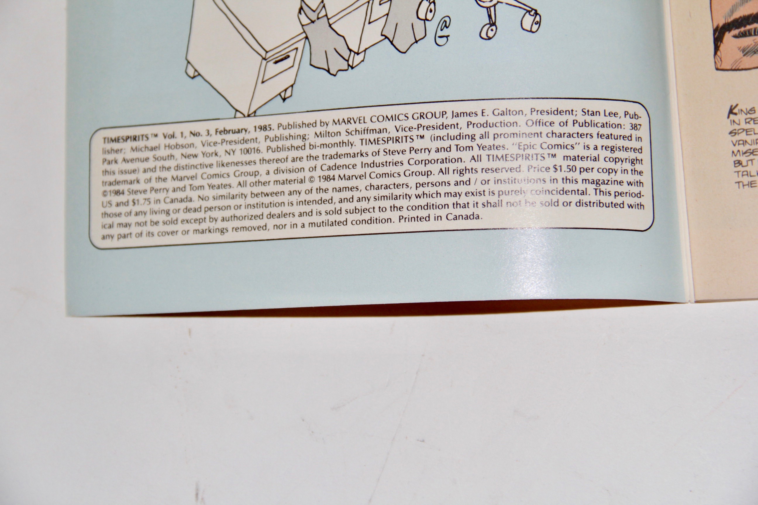 Epic Comics "Timespirits" Comic Books