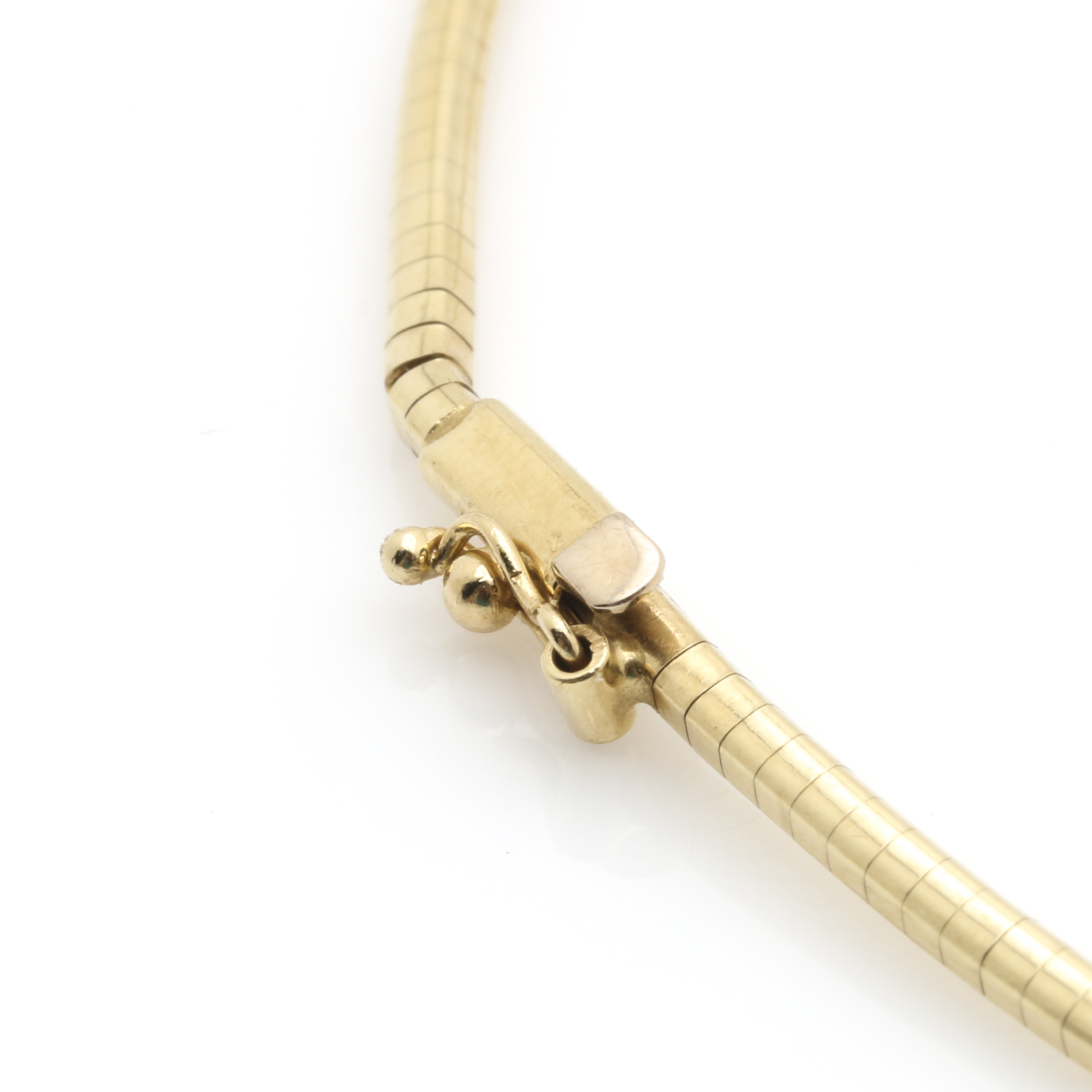 14K Yellow Gold Omega Chain Necklace