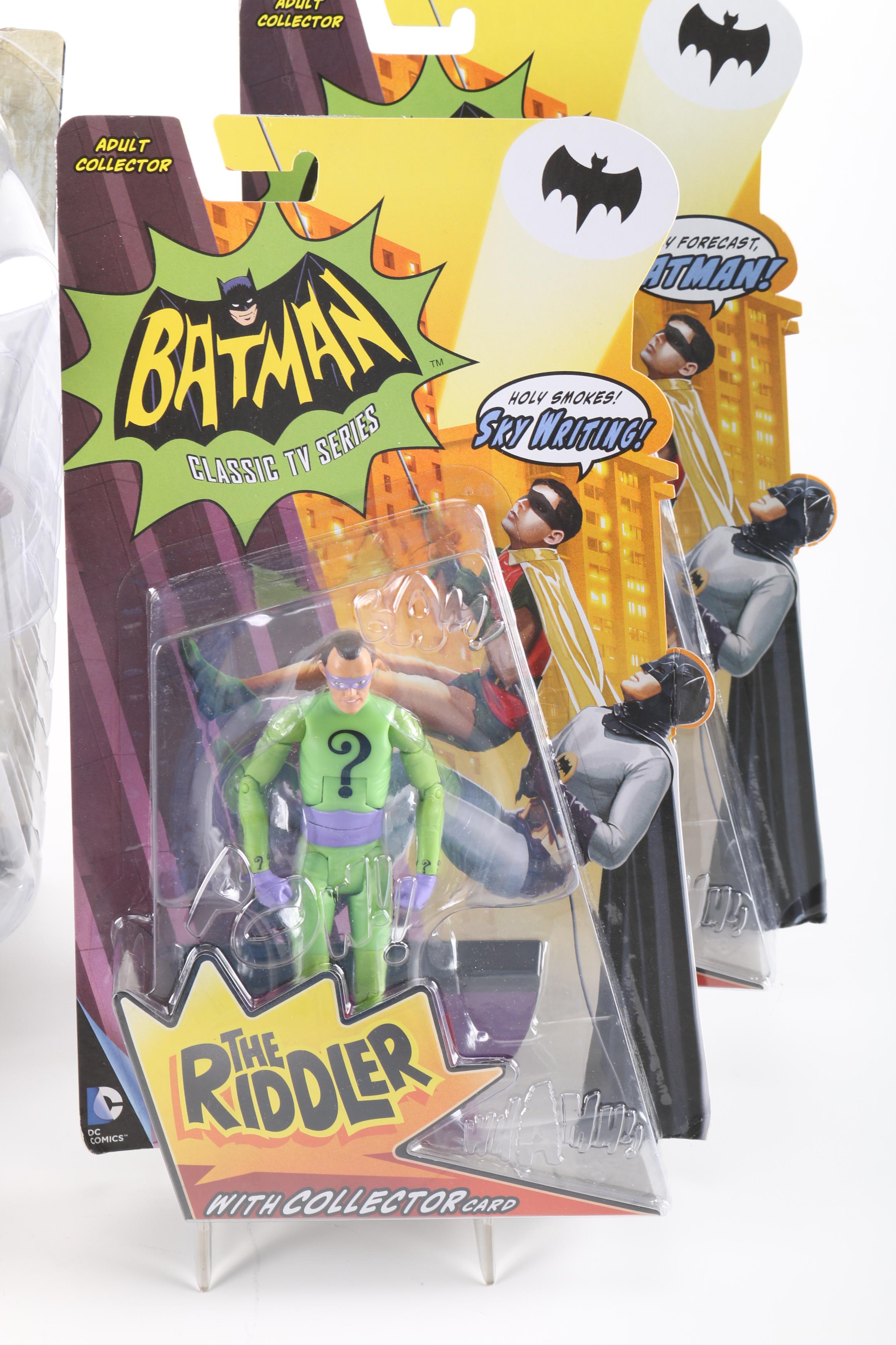 Assortment of Action Figures Including Captain America and Batman