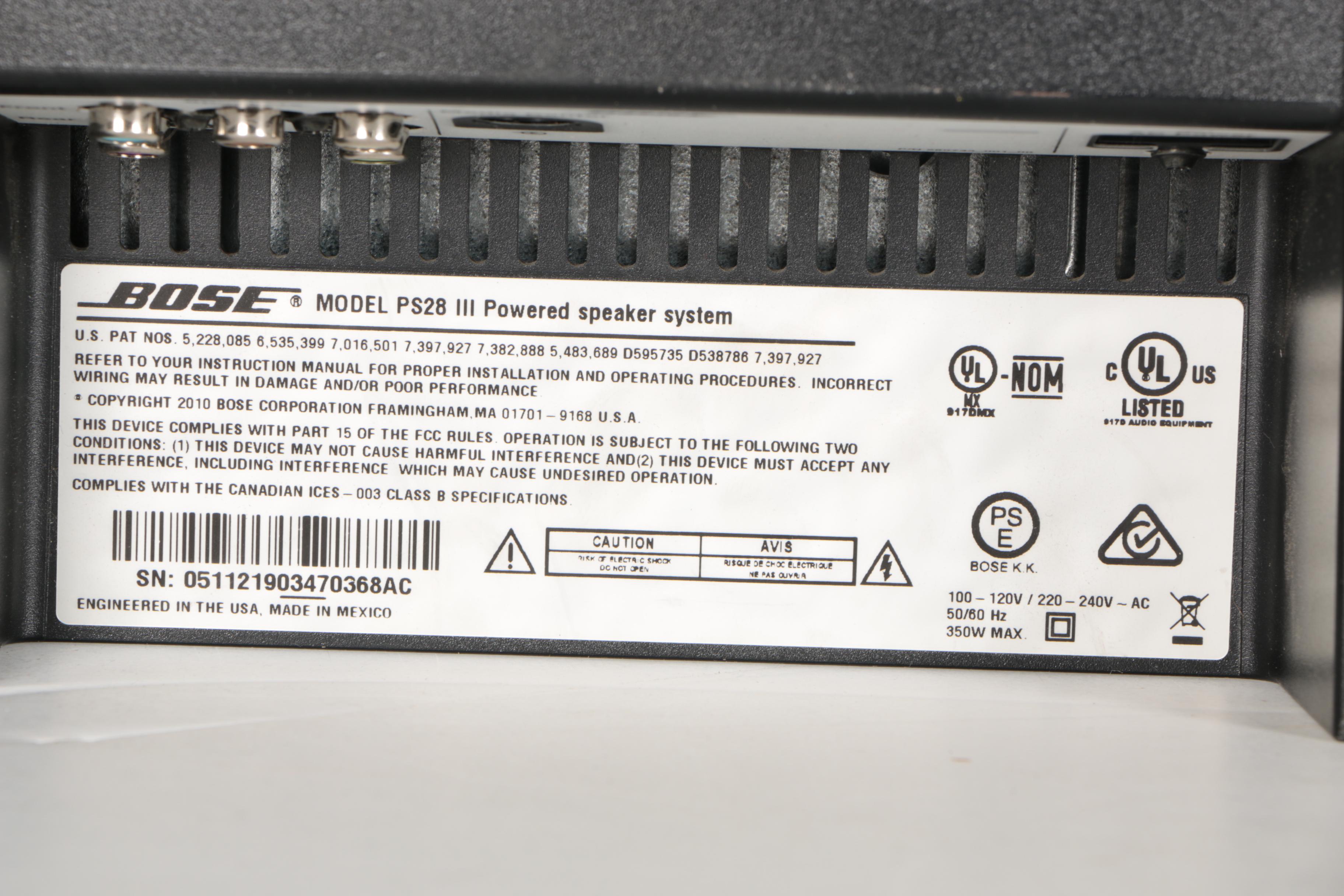 Bose Home Theater System