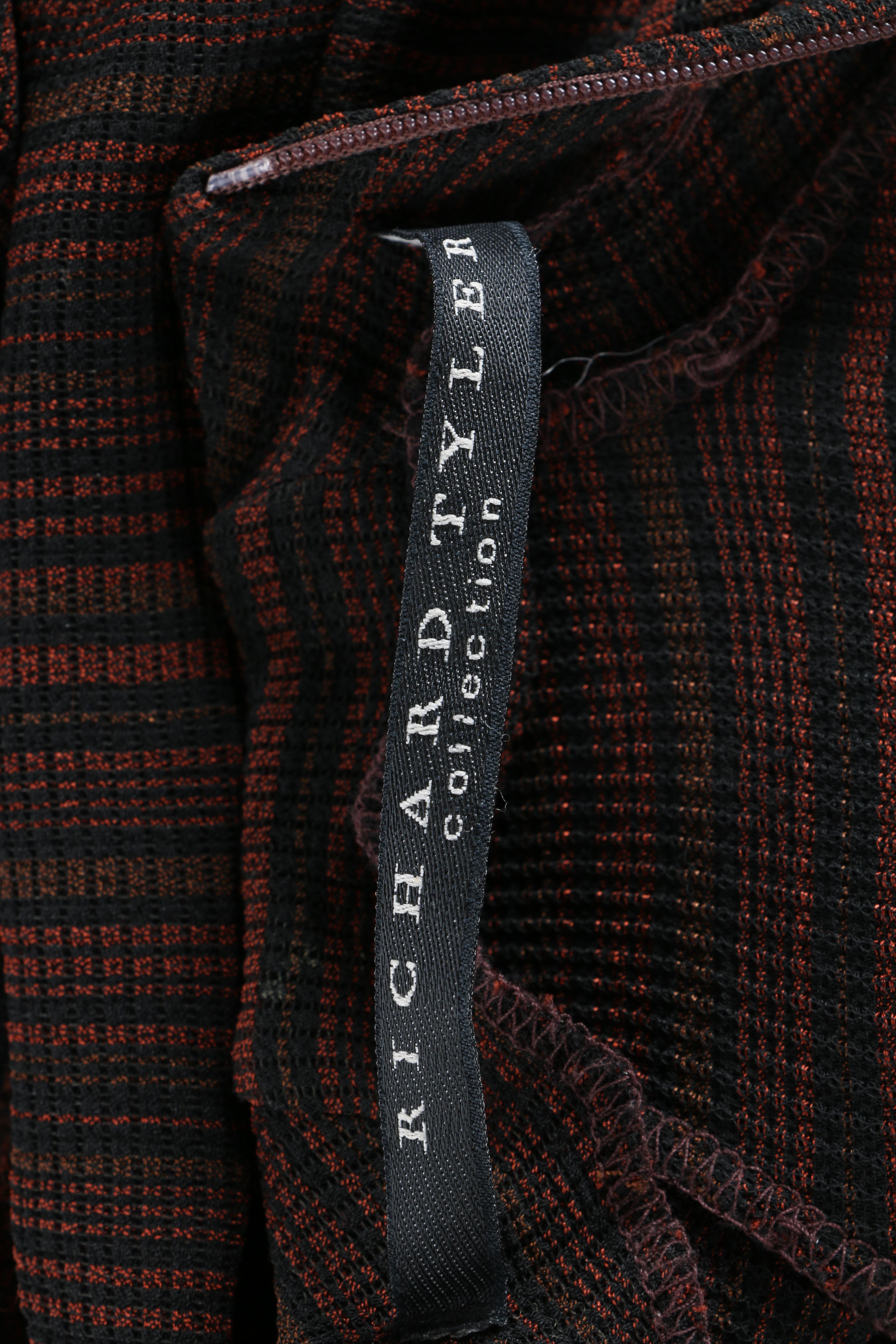 Richard Tyler Striped Turtle Neck Top