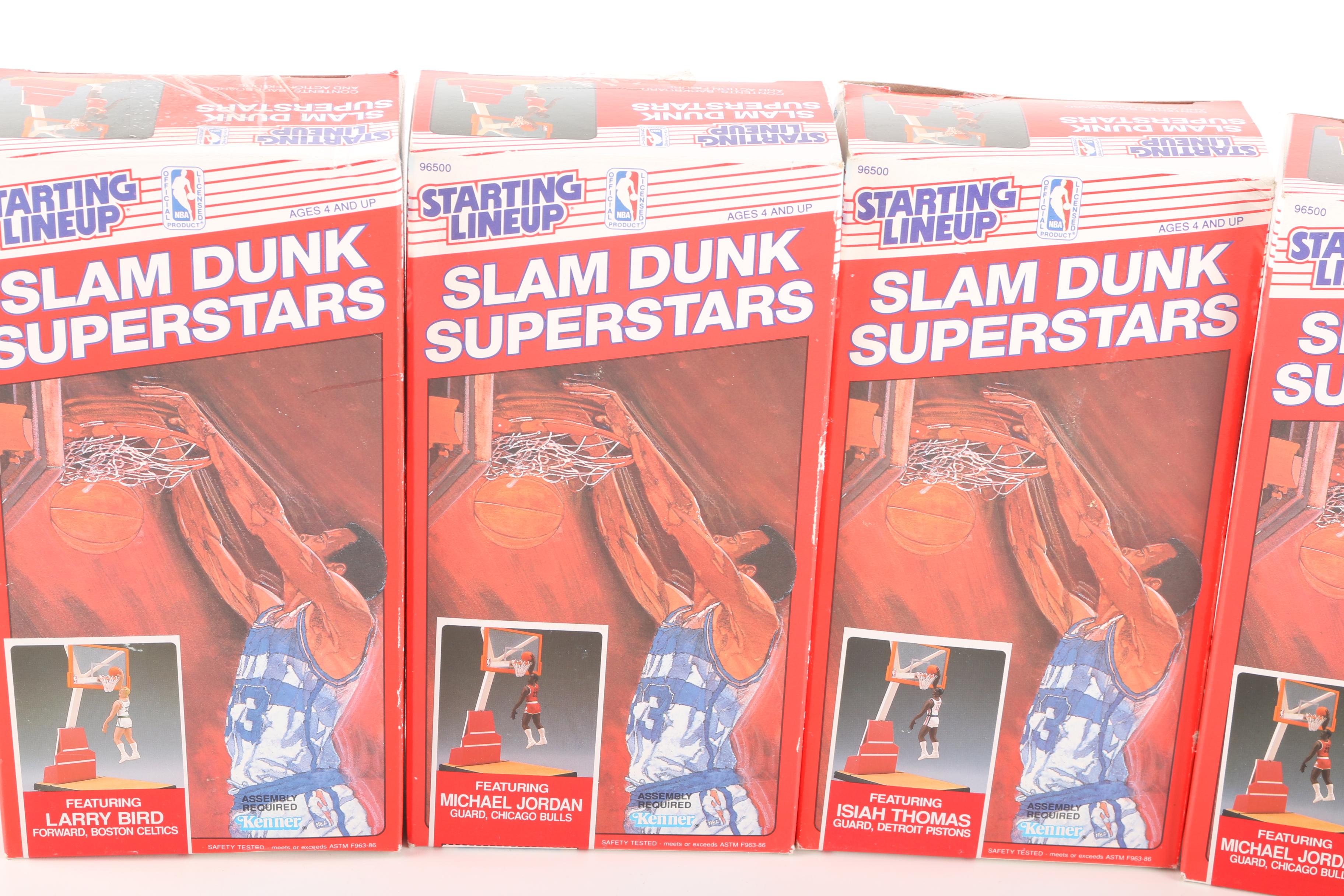 Seven Assorted Slam Dunk Superstars Starting Lineup Boxes