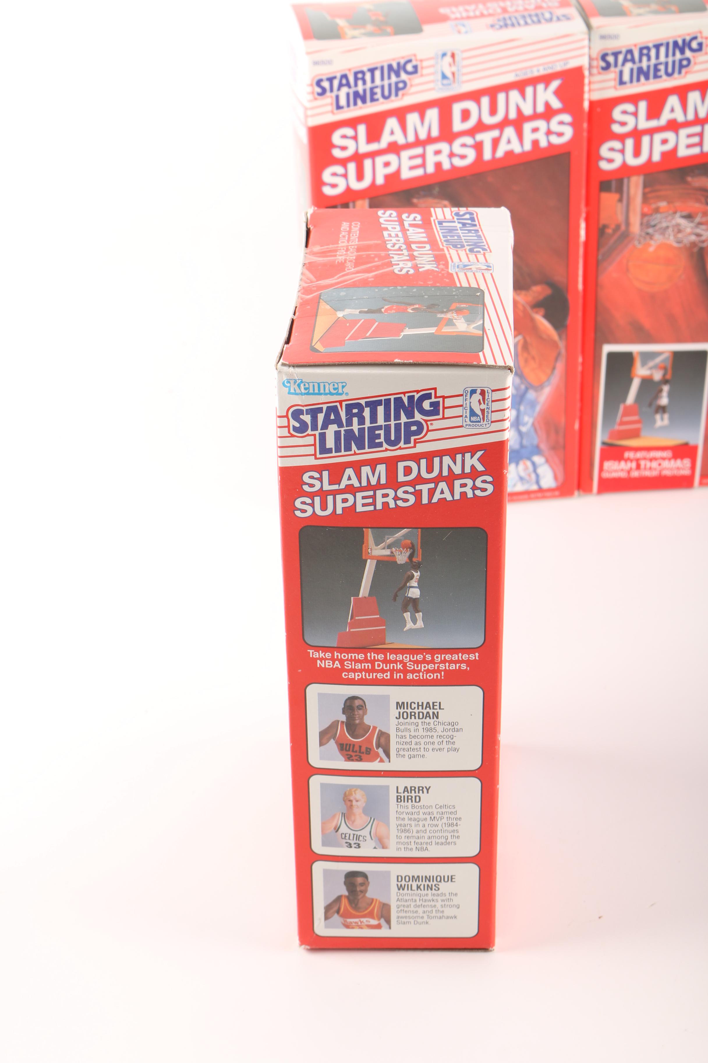 Seven Assorted Slam Dunk Superstars Starting Lineup Boxes