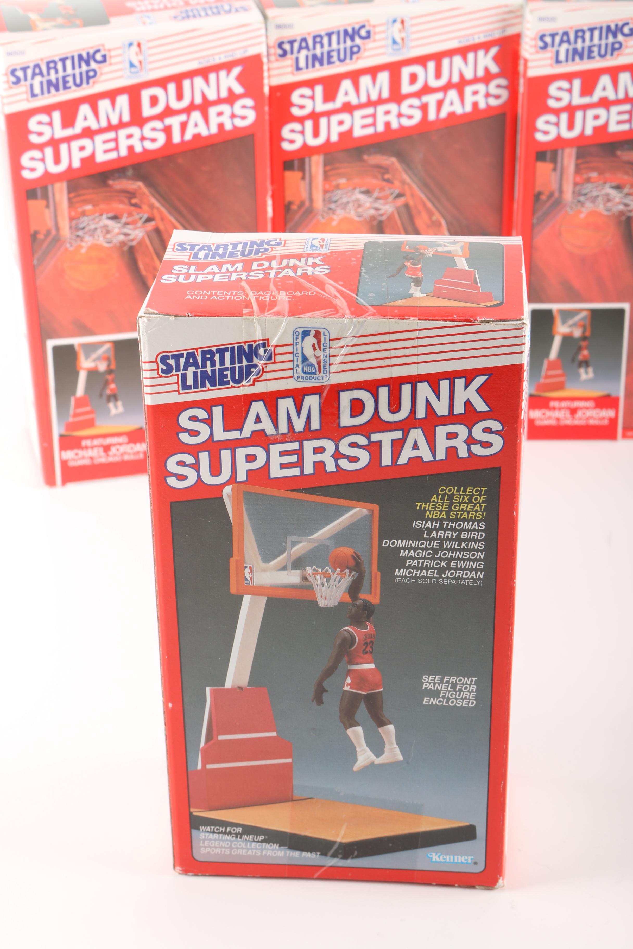 Seven Assorted Slam Dunk Superstars Starting Lineup Boxes
