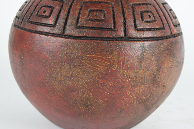 Burgundy Tone Terracotta Olla