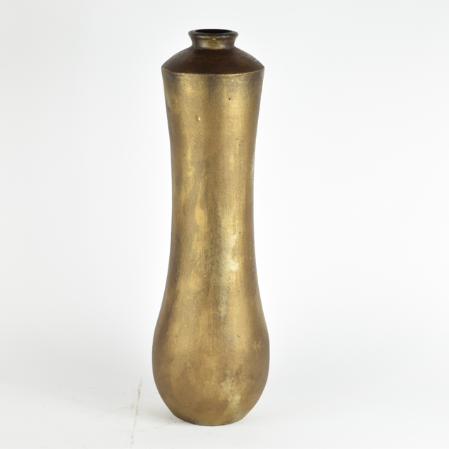 Gold Tone Modern Style Terracotta Vase