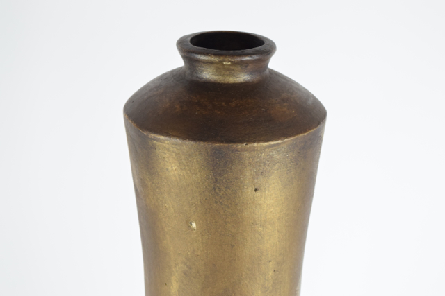 Gold Tone Modern Style Terracotta Vase