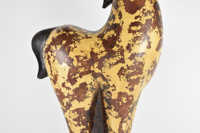 Piebald Horse Terra Cotta Sculpture