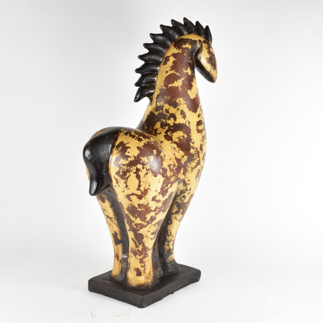 Piebald Horse Terra Cotta Sculpture