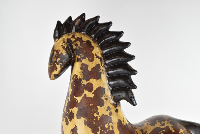 Piebald Horse Terra Cotta Sculpture