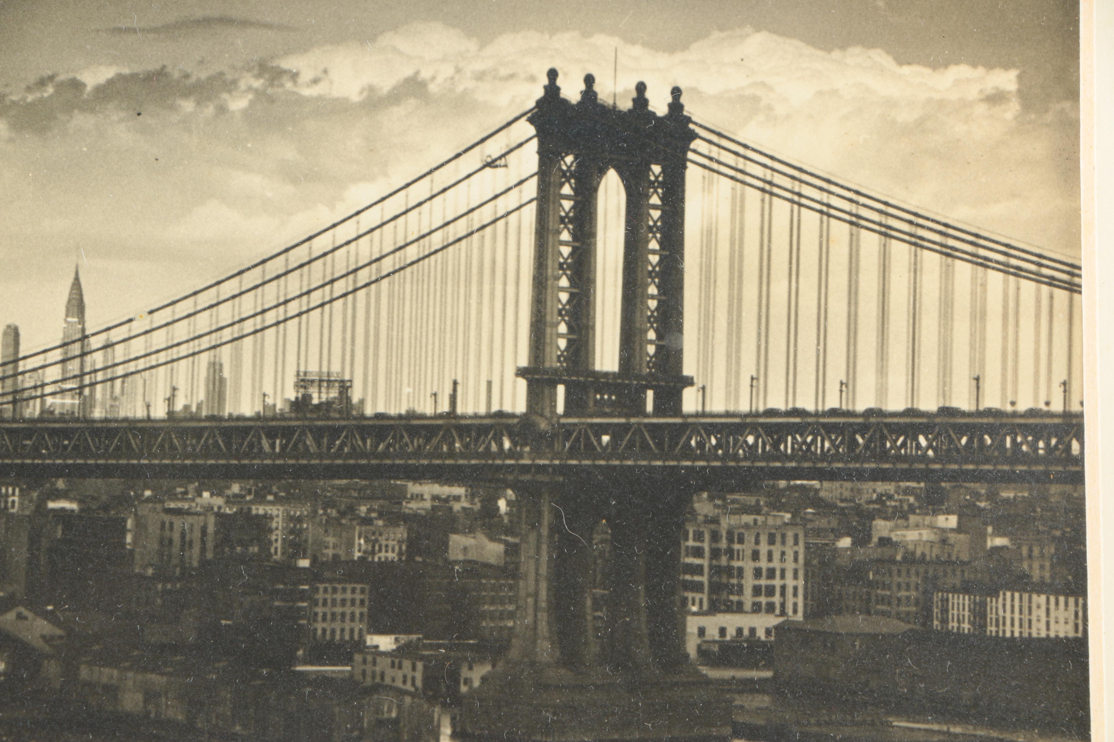 Early 20th Century Photograph Of Manhattan Bridge