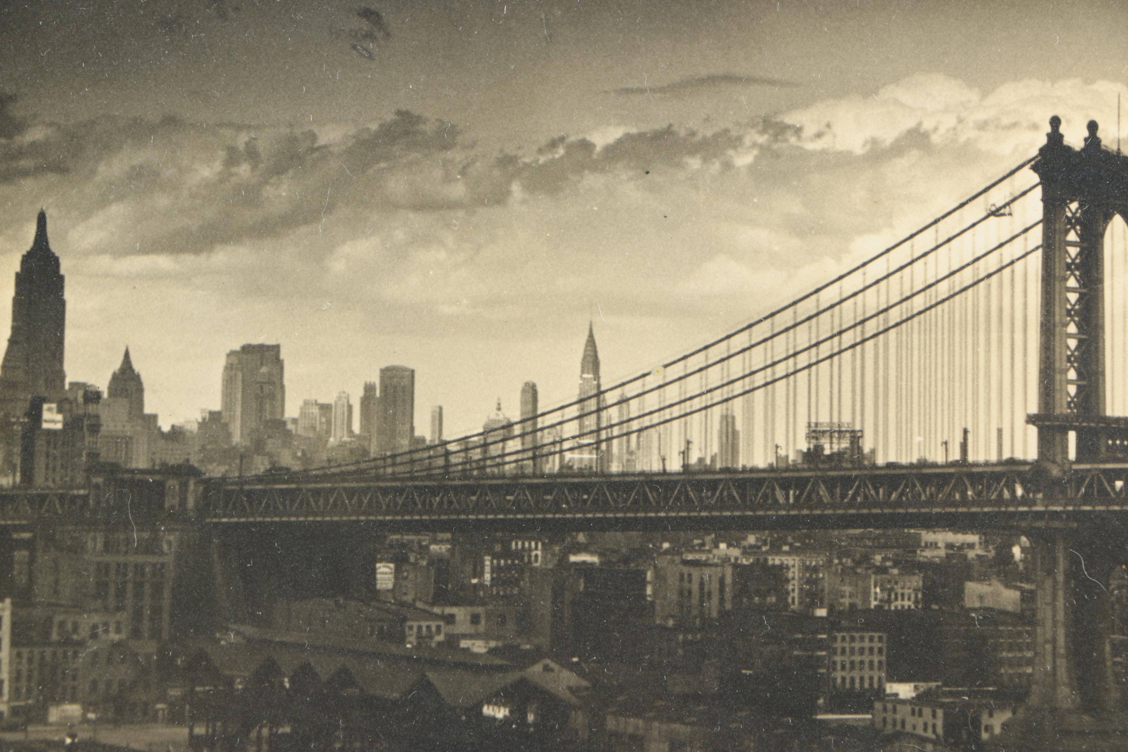 Early 20th Century Photograph Of Manhattan Bridge