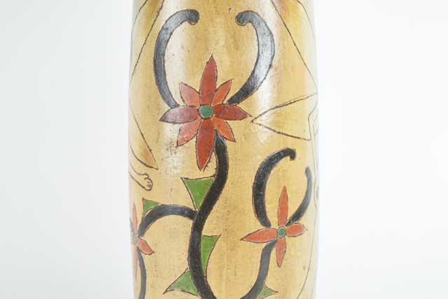 Incised and Hand Painted Signed Art Pottery Vase