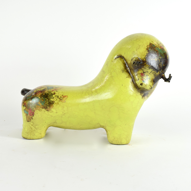 Art Pottery Bull Sculpture