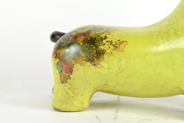 Art Pottery Bull Sculpture
