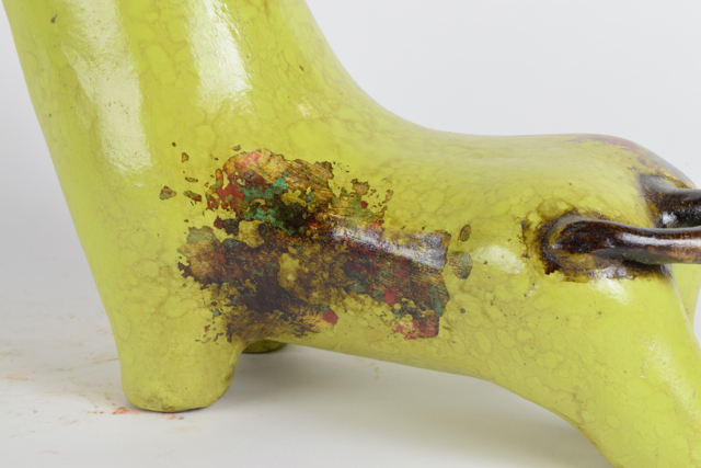 Art Pottery Bull Sculpture