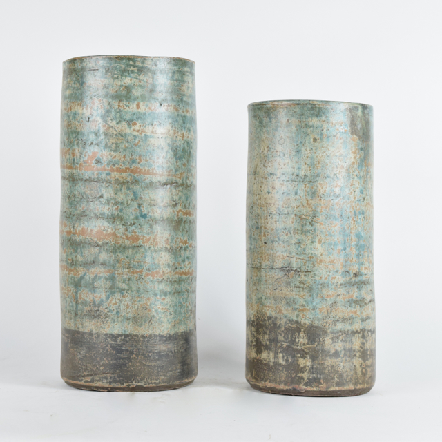 Wheel Thrown Terracotta Cylindrical Vases