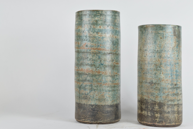 Wheel Thrown Terracotta Cylindrical Vases