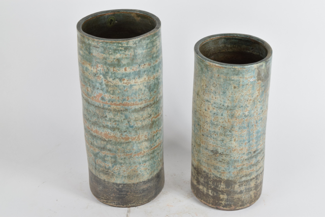 Wheel Thrown Terracotta Cylindrical Vases