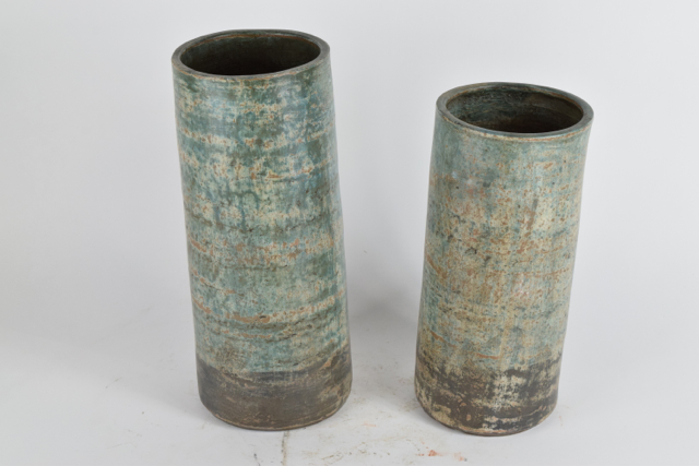 Wheel Thrown Terracotta Cylindrical Vases