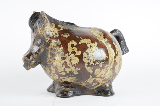 Piebald Brown and Cream Tone Terracotta Pony Sculpture