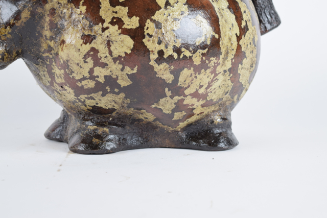 Piebald Brown and Cream Tone Terracotta Pony Sculpture