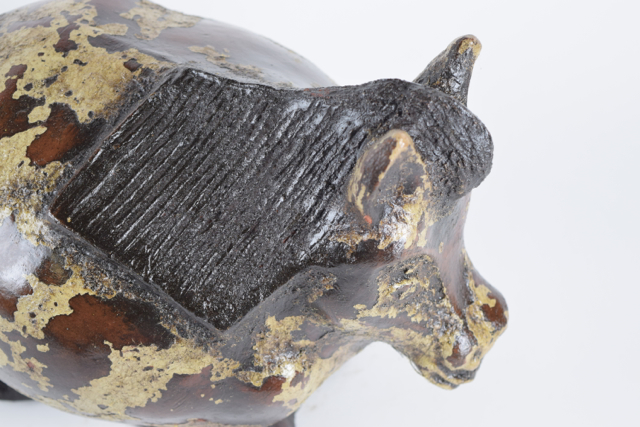 Piebald Brown and Cream Tone Terracotta Pony Sculpture