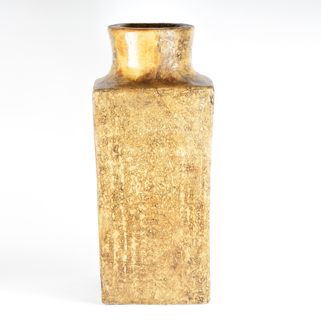 Large Square Tapered Terracotta Vase