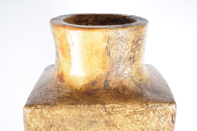 Large Square Tapered Terracotta Vase