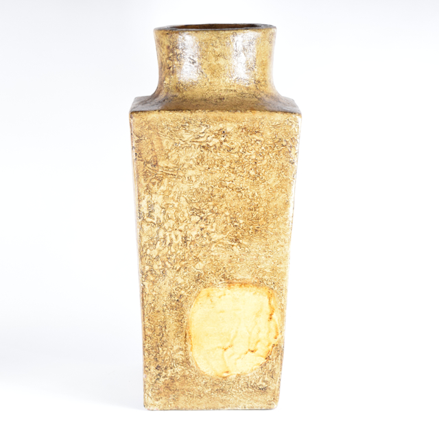 Large Square Tapered Terracotta Vase