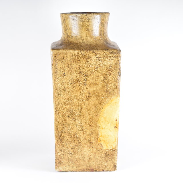 Large Square Tapered Terracotta Vase