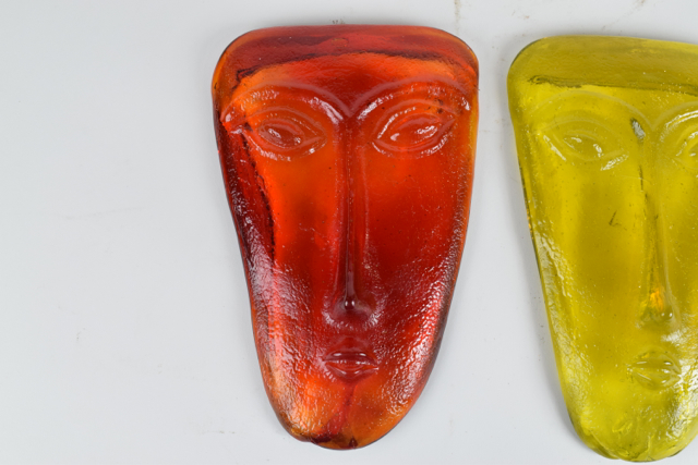 Molded Art Glass Masks