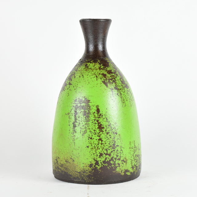Lime and Dark Brown Modern Style Terracotta Vase