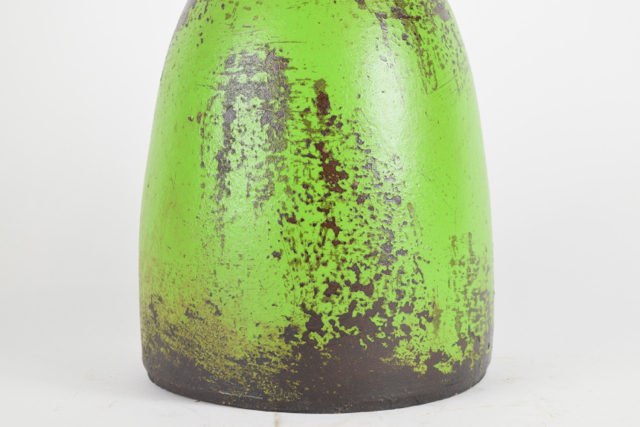 Lime and Dark Brown Modern Style Terracotta Vase