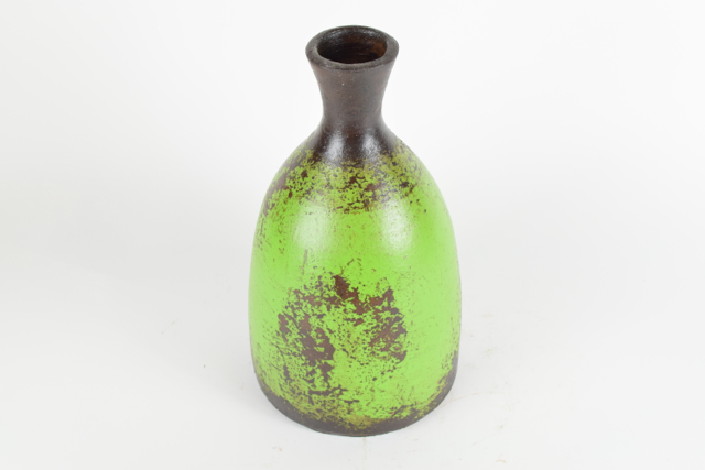 Lime and Dark Brown Modern Style Terracotta Vase