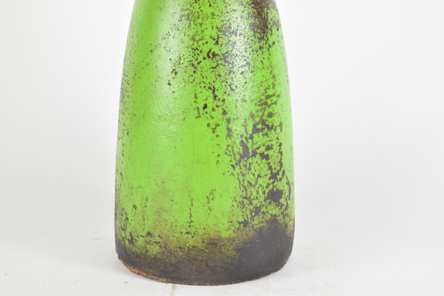Lime and Dark Brown Modern Style Terracotta Vase