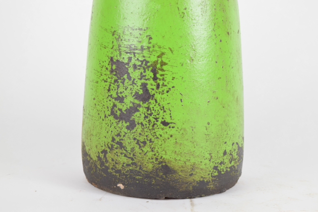 Lime and Dark Brown Modern Style Terracotta Vase