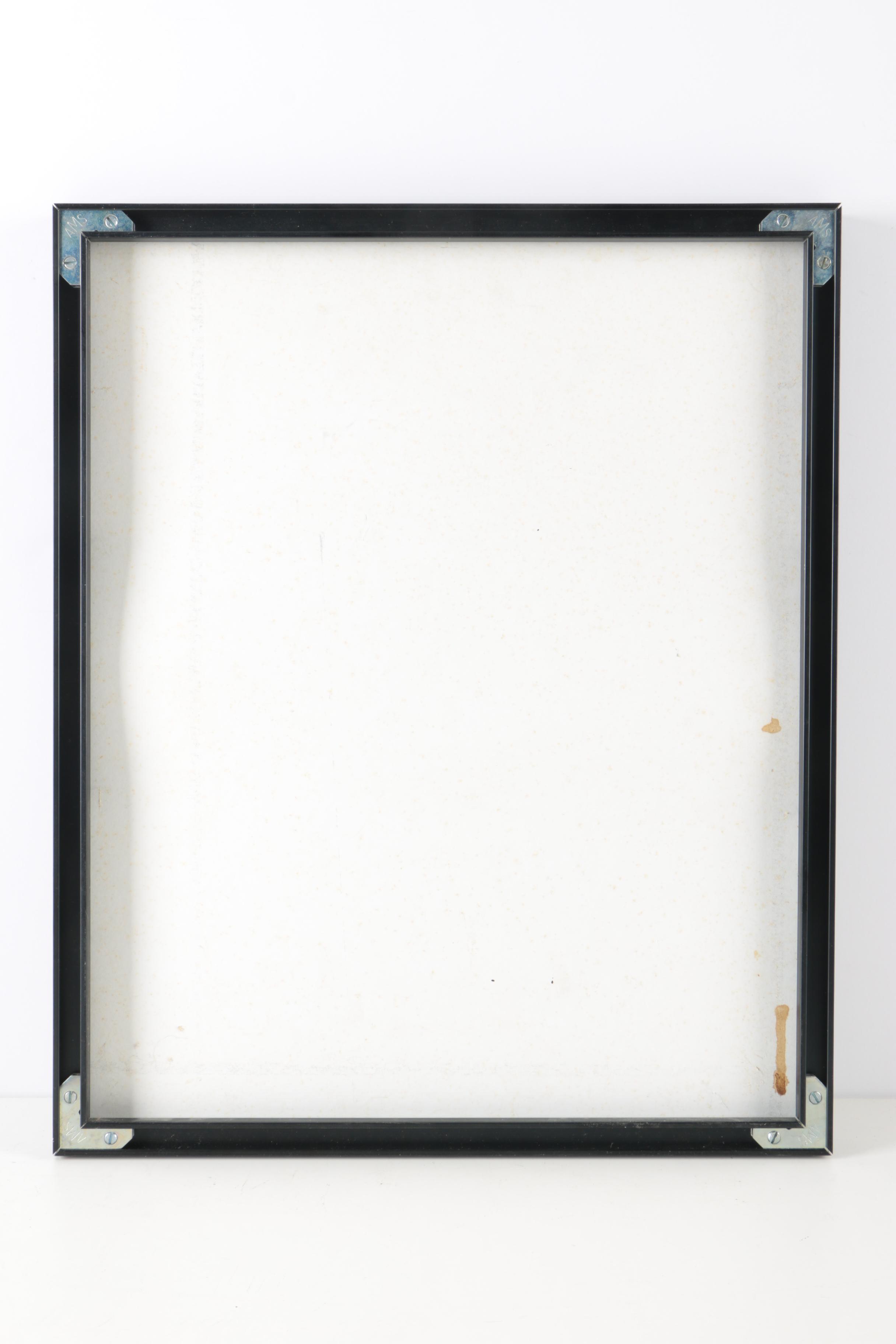 Framed Relief Print "Lobo, Watchful" by Pamela Wedd Brown