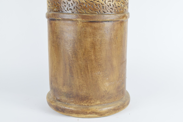 Brown Tone Cylindrical Terracotta Planter
