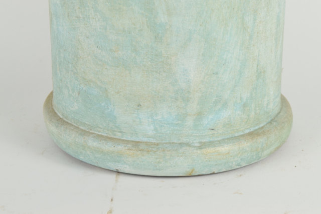 Aqua Tone Cylindrical Terra Cotta Umbrella Holder